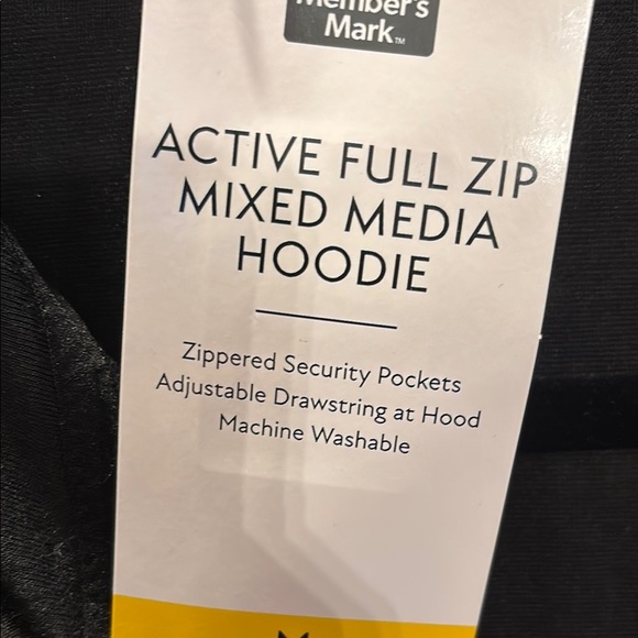 NWT Men’s active full zip mixed media hoodie M - Picture 4 of 4